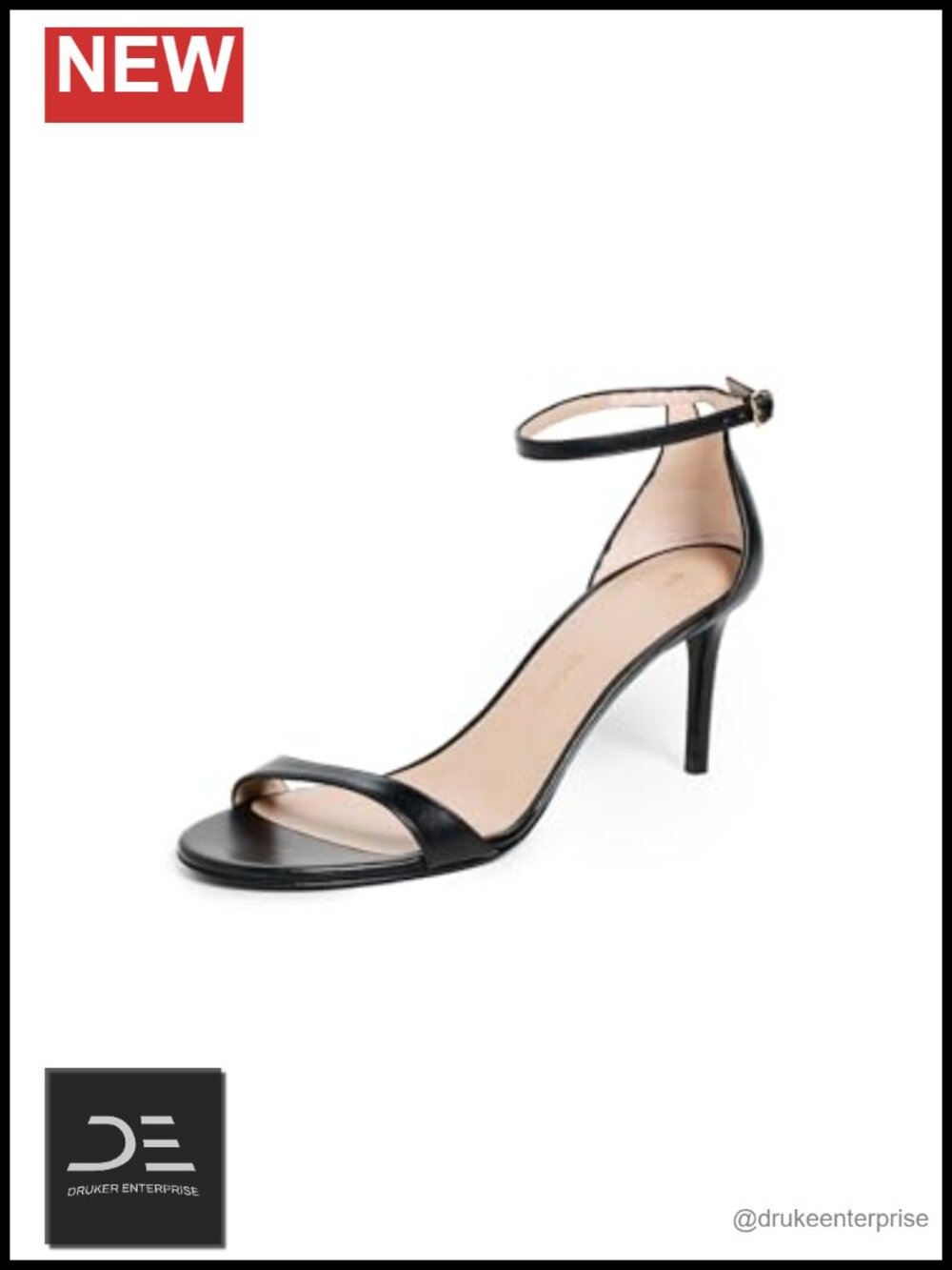 Stuart Weitzman Nudist II Stiletto Heel Sandal 75 Leather Ankle Strap